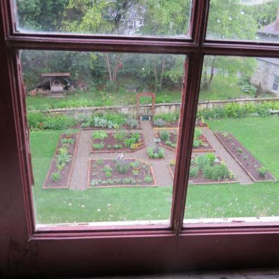 The gardens from third floor window