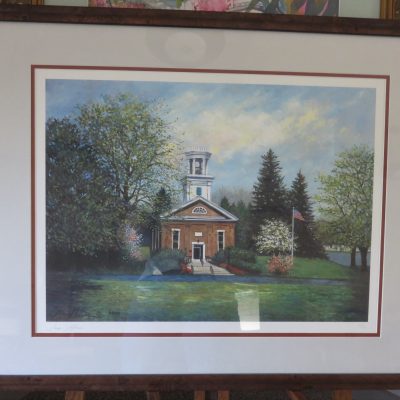#17 - Framed, Signed and Numbered Print of Niskayuna Reformed Church Painting by Jean Morse
-------
Value:  $850.00
Starting Bid:  $150.00
Bid Increments:  $20.00
Current Bid:  $70