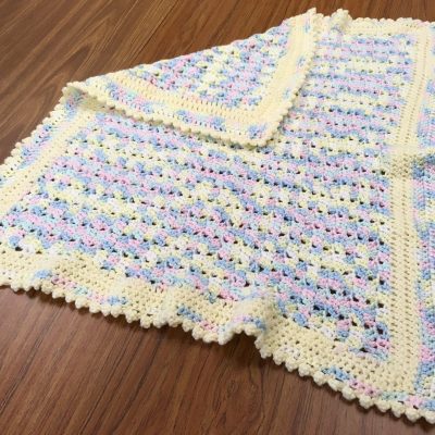 #23 - Hand Crocheted Baby Afghan  ----
Size 28 x 30 inches; Machine Washable Yarn
-------
Value:  $30.00
Starting Bid:  $15.00
Bid Increments:  $3.00
Current Bid:  $ 23.00