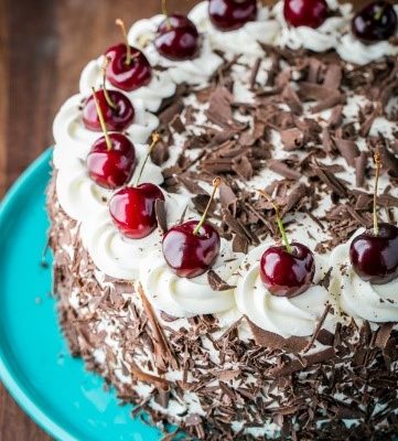 #40-3 Black Forest Cherry Cake by Trudy Lehner ---
Chocolate Cake with Kirschwasser, Cherry and Whipped Cream Filling and Frosting
----------------
Value:  $35.00
Bid Increments:  $3.00
Starting Bid:  $18.00
Current Bid:  $ 25.00